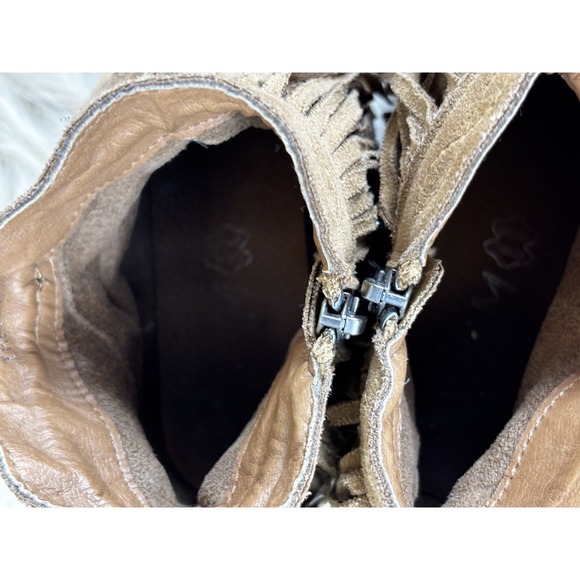 Miim Thea Women’s 6.5 Brown Suede Western Fringe Booties Concho Zip Cowgirl - Picture 9 of 10